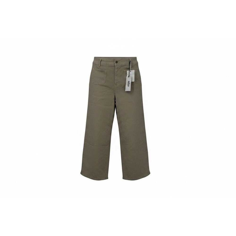 Mica Wide Leg khaki pants  Size‎ 31 front Pocket crop Jean Alond Mist Zipper $76